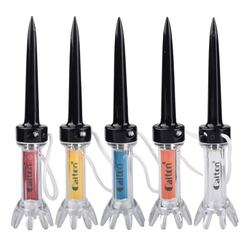 Infini-Tee 5Pcs Magnetic Plastic Golf Tee Set - 360Degree Bounce