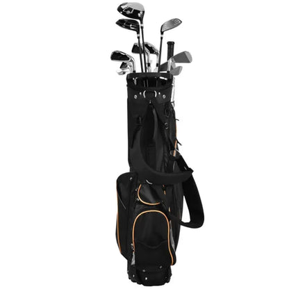 Black 3-Way Golf Stand Bag - Water Resistant & Lightweight with 7 Pockets
