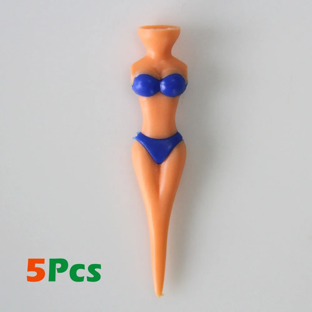 5 Pc Funny Bikini Lady Golf Tees 78mm Plastic Novelty Golf Tees for Men and Women Fun Golf Accessories