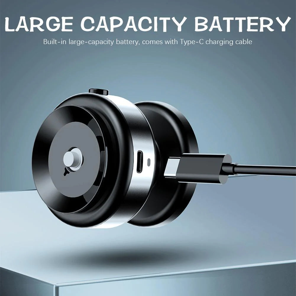 Magnetic phone holder mounted on car dashboard
