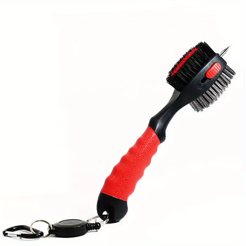 Golf Club Cleaning Brush Groove Cleaner, Retractable Large Head Brush Golf Accessories BH005