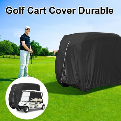 Waterproof 4 Passenger Golf Cart Cover with Zipper & Elastic Hem