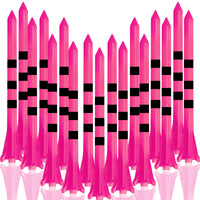 50 Pack Plastic Golf Tees – 5-Prong Head with Stripe Markers (70mm / 83mm)