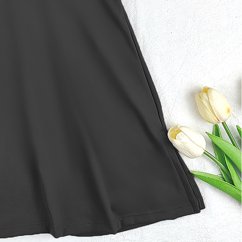 Women’s High Neck Athletic Dress with Built-In Shorts – Sleeveless Tennis & Golf Dress