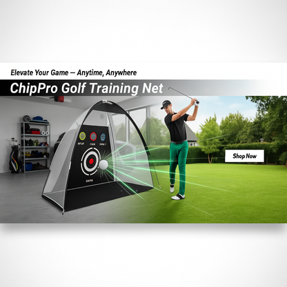ChipPro Golf Training Net hero banner - portable golf chipping practice net