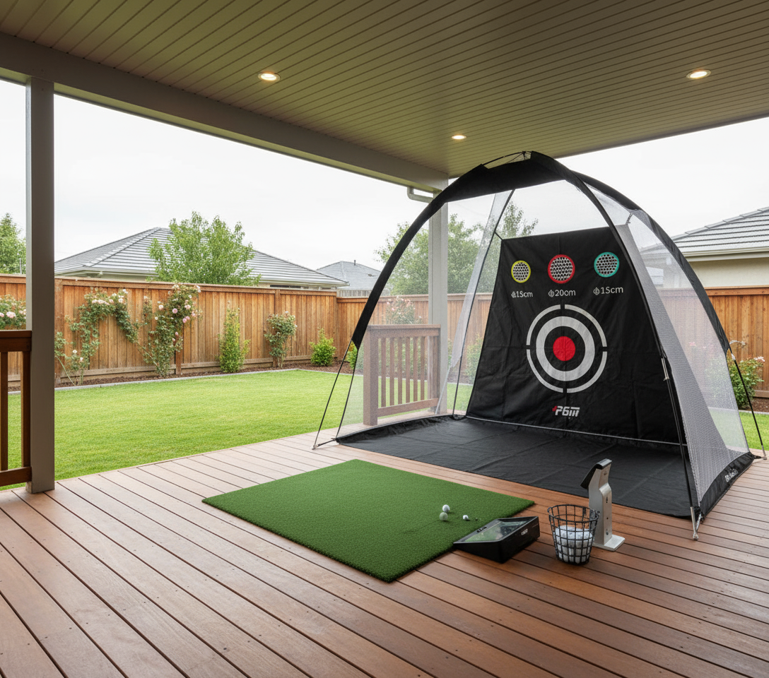 ChipPro Golf Training Net in use - golfer practicing chip shots