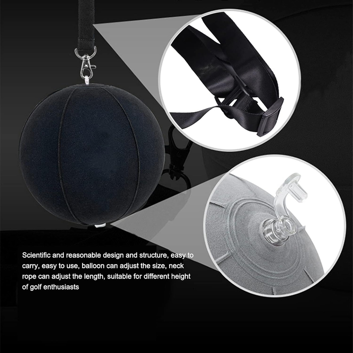 Golf swing training aid smart ball connector attachment
