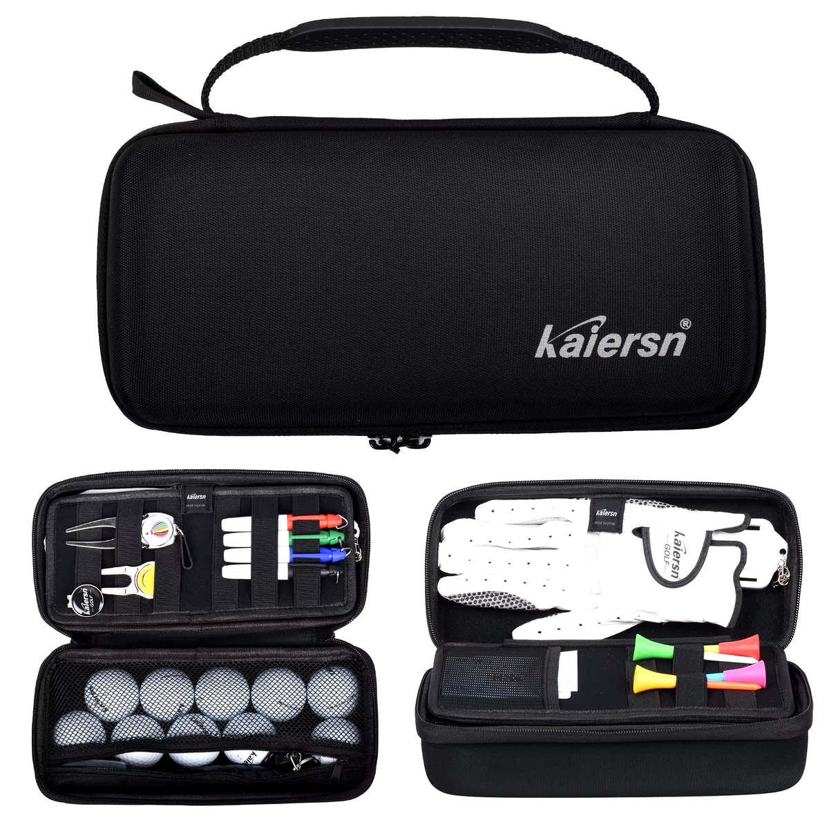 Golf Ball & Glove Storage Case with Hook – Waterproof Golf Accessory Organizer
