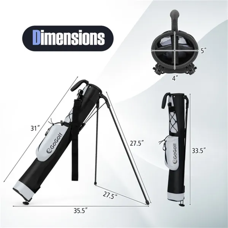 Portable Golf Carry Bag with Shoulder Strap & Bottle Holder