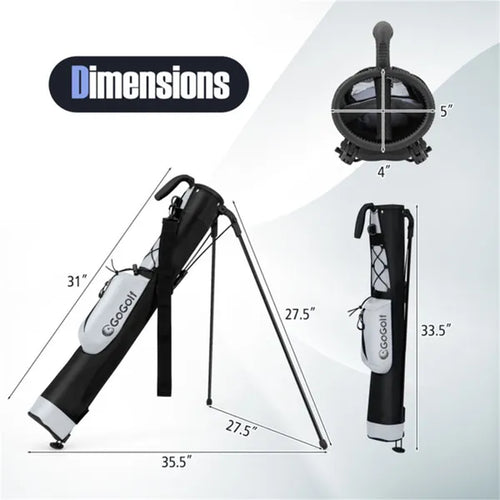 Portable Golf Carry Bag with Shoulder Strap & Bottle Holder