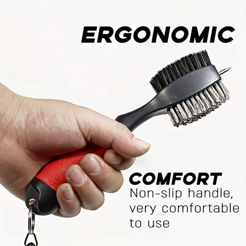 Golf Club Cleaning Brush Groove Cleaner, Retractable Large Head Brush Golf Accessories BH005