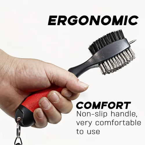 Golf Club Cleaning Brush Groove Cleaner, Retractable Large Head Brush Golf Accessories BH005