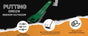 Golf putting mat premium surface texture and alignment guides
