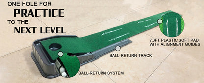 Indoor putting mat dimensions and setup for home practice
