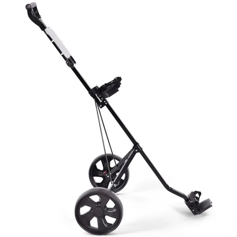 Lightweight Foldable Golf Push Cart with Steel Frame and Ball Bearing Wheels