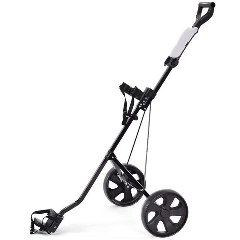 Lightweight Foldable Golf Push Cart with Steel Frame and Ball Bearing Wheels