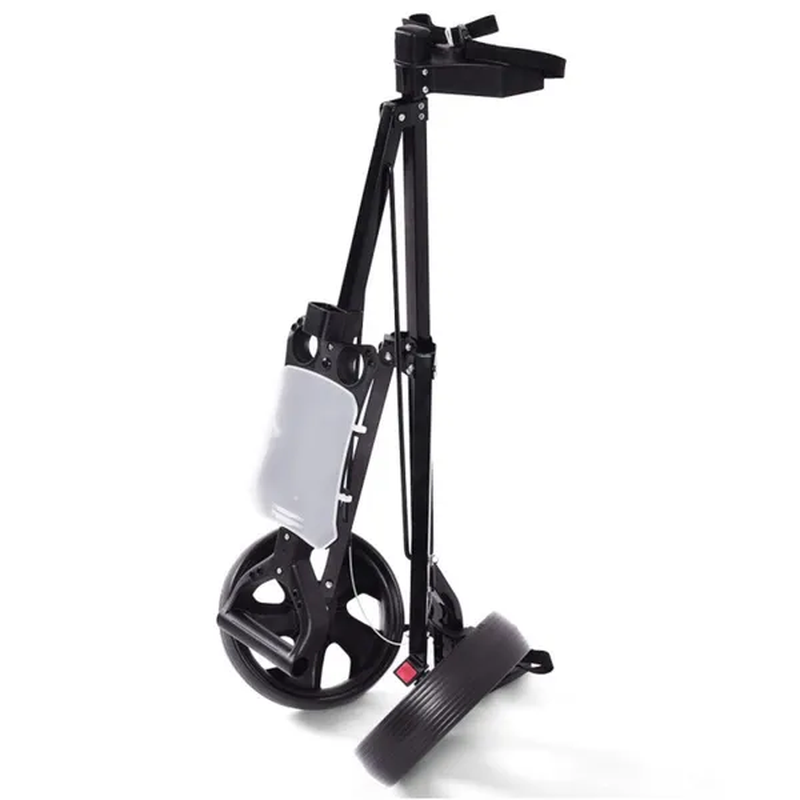 Lightweight Foldable Golf Push Cart with Steel Frame and Ball Bearing Wheels