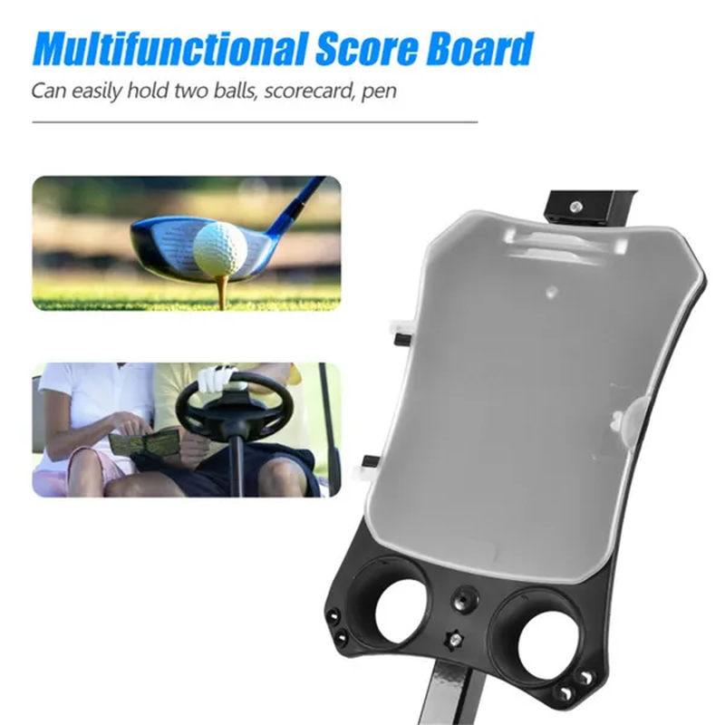 Lightweight Foldable Golf Push Cart with Steel Frame and Ball Bearing Wheels