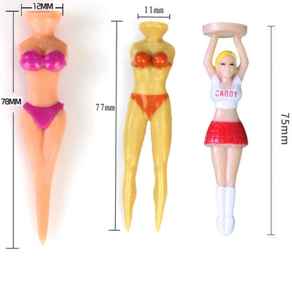 5 Pc Funny Bikini Lady Golf Tees 78mm Plastic Novelty Golf Tees for Men and Women Fun Golf Accessories