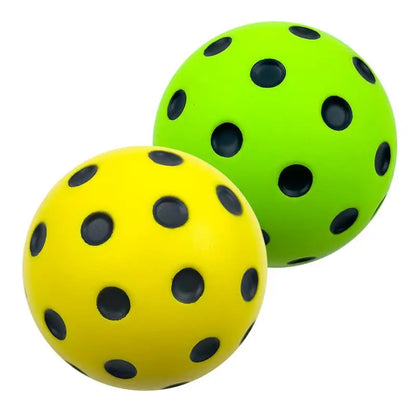 PickleFoam quiet bounce pickleballs - foam construction for indoor use
