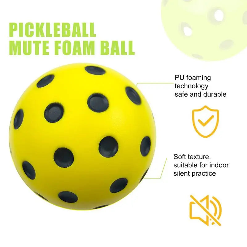 Quiet bounce pickleballs for indoor home practice
