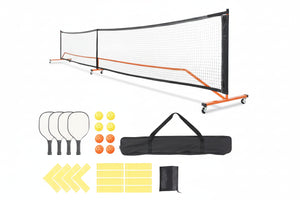 Portable pickleball net system 22ft full court setup
