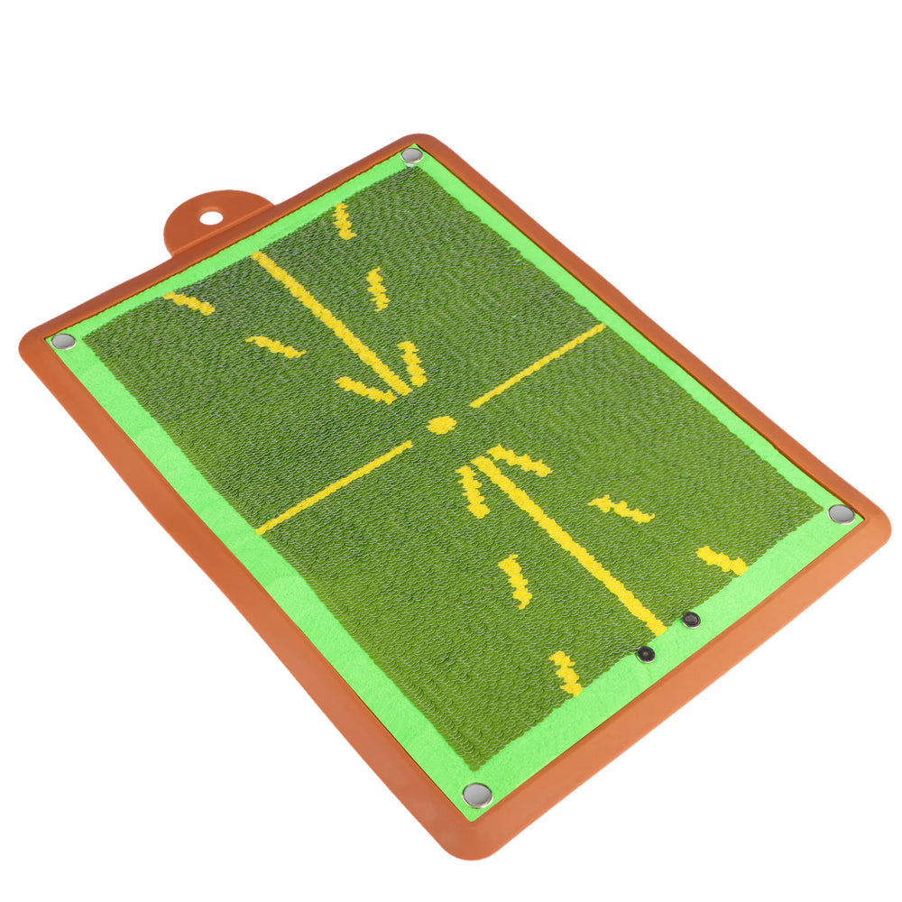 Golf swing strike detection mat for improving swing accuracy
