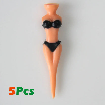 5 Pc Funny Bikini Lady Golf Tees 78mm Plastic Novelty Golf Tees for Men and Women Fun Golf Accessories