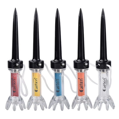 Infini-Tee 5Pcs Magnetic Plastic Golf Tee Set - 360Degree Bounce