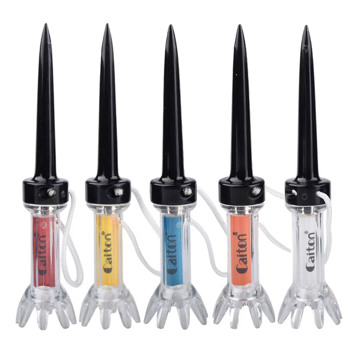 Infini-Tee 5Pcs Magnetic Plastic Golf Tee Set - 360Degree Bounce