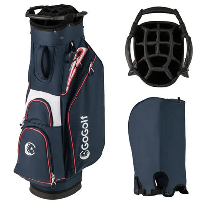 14-Way Golf Cart Bag with Cooler Pocket & Waterproof Zippers