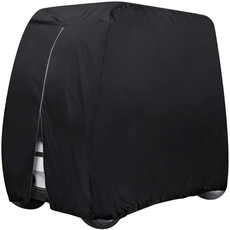 Waterproof 4 Passenger Golf Cart Cover with Zipper & Elastic Hem
