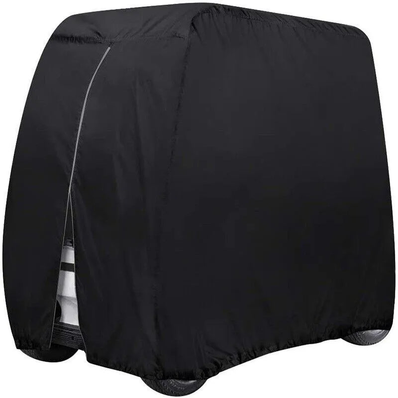 Waterproof 4 Passenger Golf Cart Cover with Zipper & Elastic Hem