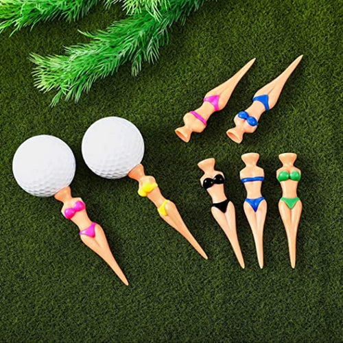 5 Pc Funny Bikini Lady Golf Tees 78mm Plastic Novelty Golf Tees for Men and Women Fun Golf Accessories