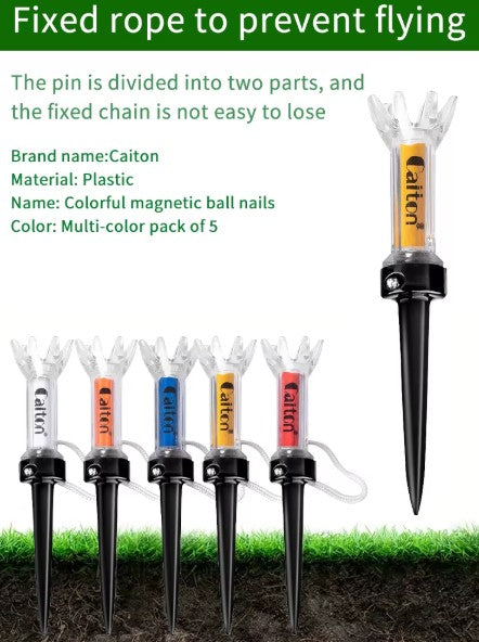 Infini-Tee 5-piece golf tee set product display
